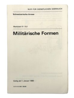 Merkblatt 51.19/I d, Militärische Formen, 1980