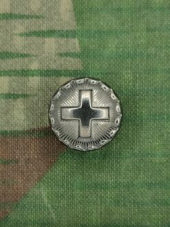 Uniformknopf Ord. 1898/1914 für Mannschaft, 15.3 mm, dunkelgrau, Huguenin