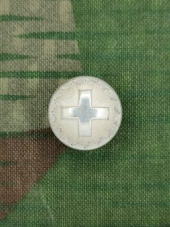 Uniformknopf Ord. 1898 für Offiziere, 15.3 mm, Silber, Huguenin