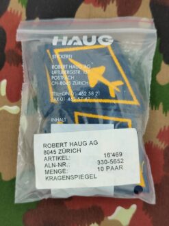 Kragenspiegel Lenkwaffensoldat / Lenkwaffenmechaniker Set Ord. 1995, Plastikbeutel mit 10 Paar