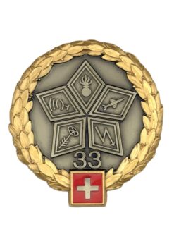 Béretemblem Fliegerabwehrbrigade 33 Goldkranz