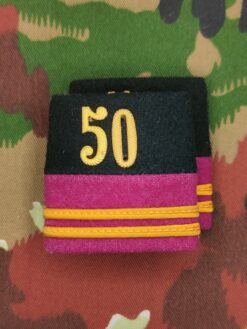 Schulterpatten Ord. 1949 (15) Oberleutnant, Bat 50, aus Motortransporttruppen, Set