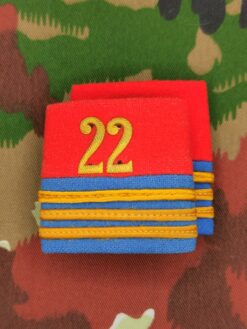 Schulterpatten Ord. 1949 (16) Hauptmann, Bat 22, aus Sanitätstruppen, Set