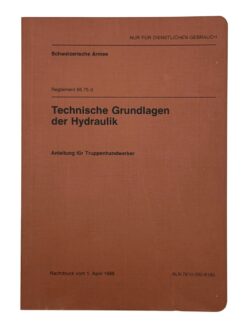 Reglement 65.75 d, Technische Grundlagen der Hydraulik, 1988