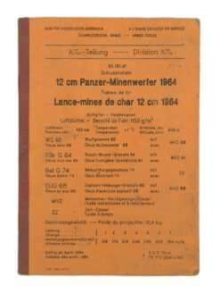 Reglement 65.191 df, Schusstafeln 12 cm Panzer-Minenwerfer 1964, 1985