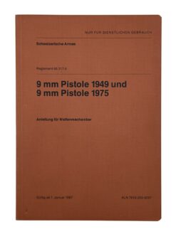 Reglement 65.317 d, 9 mm Pistole 1949 und 9 mm Pistole 1975 Anleitung für Waffenmechaniker, 1987