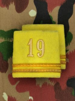 Schulterpatten Ord. 1949 (15) Oberleutnant, Bat 19, Set