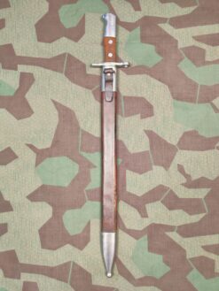 Sägebajonett Ord. 1914, Waffenfabrik Neuhausen, mit Lederscheide, zu K31