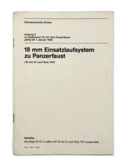Reglement 53.112 d, Die Panzerfaust (PzF) Anhang 5, 18 mm Einsatzlaufsystem zu Panzerfaust (18 mm Ei Lauf Syst, PzF), 1994