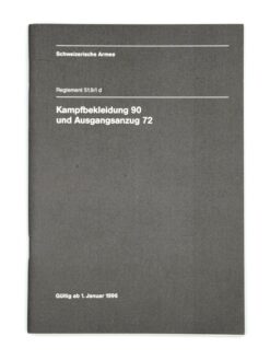 Reglement 51.9/I d, Kampfbekleidung 90 und Ausgangsanzug 72, 1996