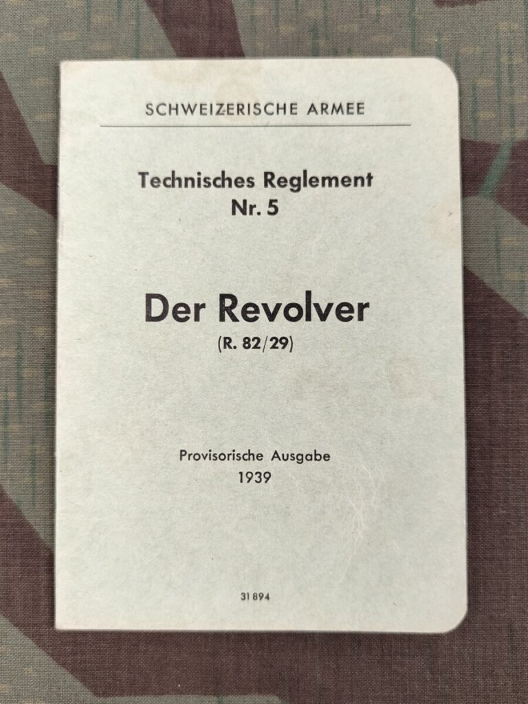 Reglement T D Der Revolver R Swissmilitaria Ch