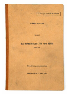 Règlement 65.304 f, La mitrailleuse 7,5 mm 1951 (mitr. 51), 1967