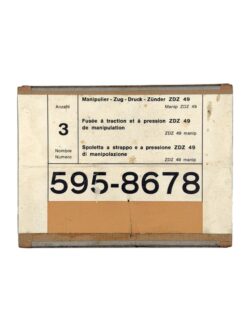 Schachtel Manipulier-Zug-Druck-Zünder Ord. 1949 (ZDZ 49) à 3 Stück