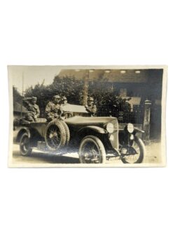 Foto Personenwagen PIC-PIC und Motorfahrer, (01) Soldaten, um 1925
