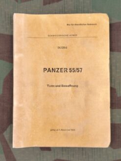 Reglement 54.120 d, PANZER 55/57 TURM UND BEWAFFNUNG, 1963