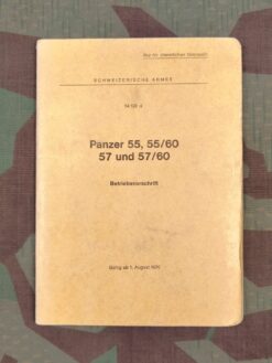 Reglement 54.122 d, PANZER 55, 55/60, 57 und 57/60 Betriebsvorschrift, 1970