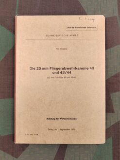 Reglement 65.332 d, Die 20 mm Fliegerabwehrkanone 43 und 43/44 (20 mm Flab Kann 43 und 43/44), 1970