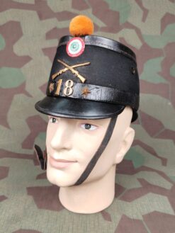 Tschako Ord. 1898, (0) Füsilier Bataillon 018 Kompanie 3, Neuenburg, Landsturm, Grösse 55