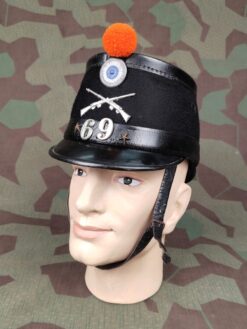 Tschako Ord. 1898, (0) Füsilier Bataillon 069 Kompanie 3, Graubünden, Landsturm, Grösse 58