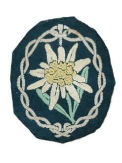 Ärmelabzeichen Wehrmacht, Gebirgsjäger, Edelweiss, gewoben
