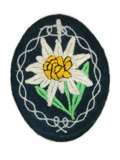 Ärmelabzeichen Wehrmacht, Gebirgsjäger, Edelweiss, gestickt