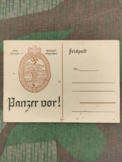 Postkarte, Panzer vor!, Das Panzerkampfabzeichen