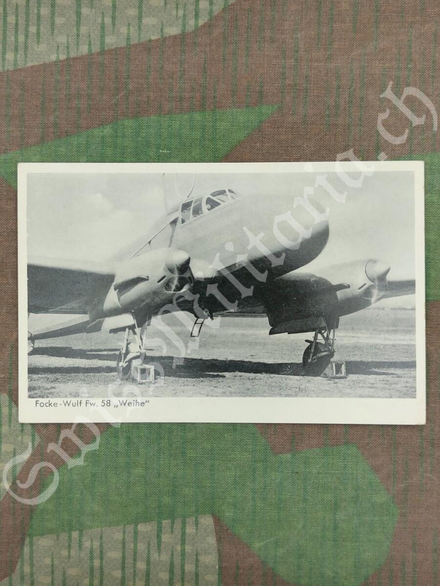 Postkarte, Luftwaffe, Flugzeug Focke-Wulf Fw 58 „Weihe“, Variante 1