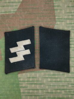 Kragenspiegel, Waffen-SS, (01) SS-Schütze, Reproduktion, Set