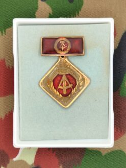 Medaille Aktivist der sozialistischen Arbeit, Variante 1, mit Etui