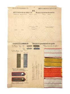 Mustertafel Ord. 1875 Nummer 4, Abzeichen für die Arbeiter, Gradauszeichnungen