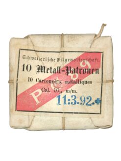 Munitionsschachtel 10.4 mm Gewehrpatrone 1890, 10 Patronen, 1892 (11.03.)
