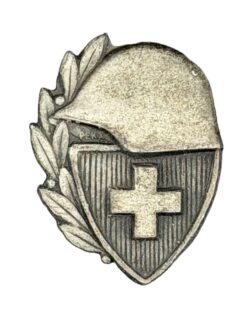 Abzeichen Stahlhelm mit Lorbeerzweig und Wappenschild