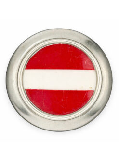 Kokarde Ord. 1898 zu Feldmütze für Infanterie Kp 6, Silber, Variante 1