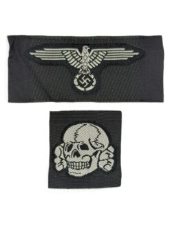 Mützenabzeichen, Waffen-SS, Stoff, Reproduktion, Set
