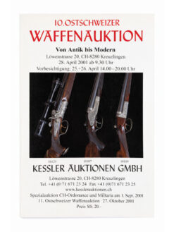 Katalog, Ostschweizer Waffenauktion Nr. 10, 2001
