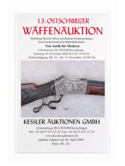 Katalog, Ostschweizer Waffenauktion Nr. 13, 2002