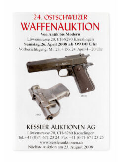Katalog, Ostschweizer Waffenauktion Nr. 24, 2008