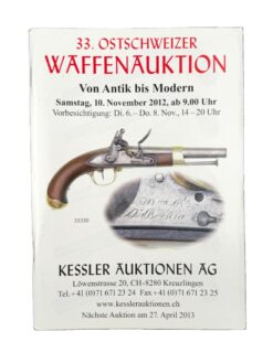 Katalog, Ostschweizer Waffenauktion Nr. 33, 2012
