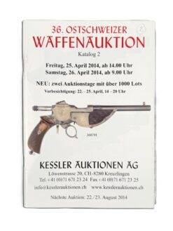Katalog, Ostschweizer Waffenauktion Nr. 36, Katalog 2, 2014