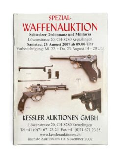Katalog, Spezial-Waffenauktion, 2007