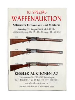 Katalog, Spezial-Waffenauktion, 2010