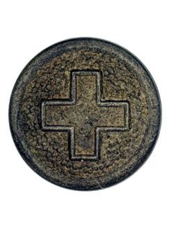 Uniformknopf Ord. 1914 für Mannschaft, 16.4 mm, grau, W. Schärer