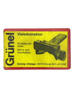 Visierkorrektor mit Kornträger zu Karabiner 31, Grünel, Set