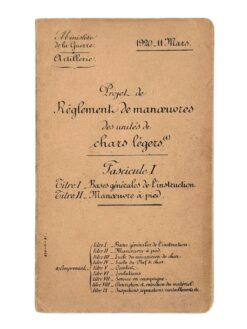 Reglement, Projet de Règlement de manœuvres de unités de chars légers, 1920