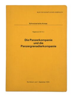 Reglement 54.13 d, Die Panzerkompanie und die Panzergrenadierkompanie, 1978