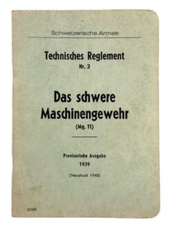 Reglement T 03 d, Das schwere Maschinengewehr (Mg. 11), 1940