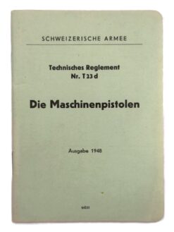 Reglement T 23 d, Die Maschinenpistolen, 1948