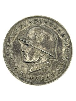 Erinnerungsmedaille der 4. Panzerdivision, 3. Kompanie Panzer-Aufklärungs-Abteilung 7, 1941